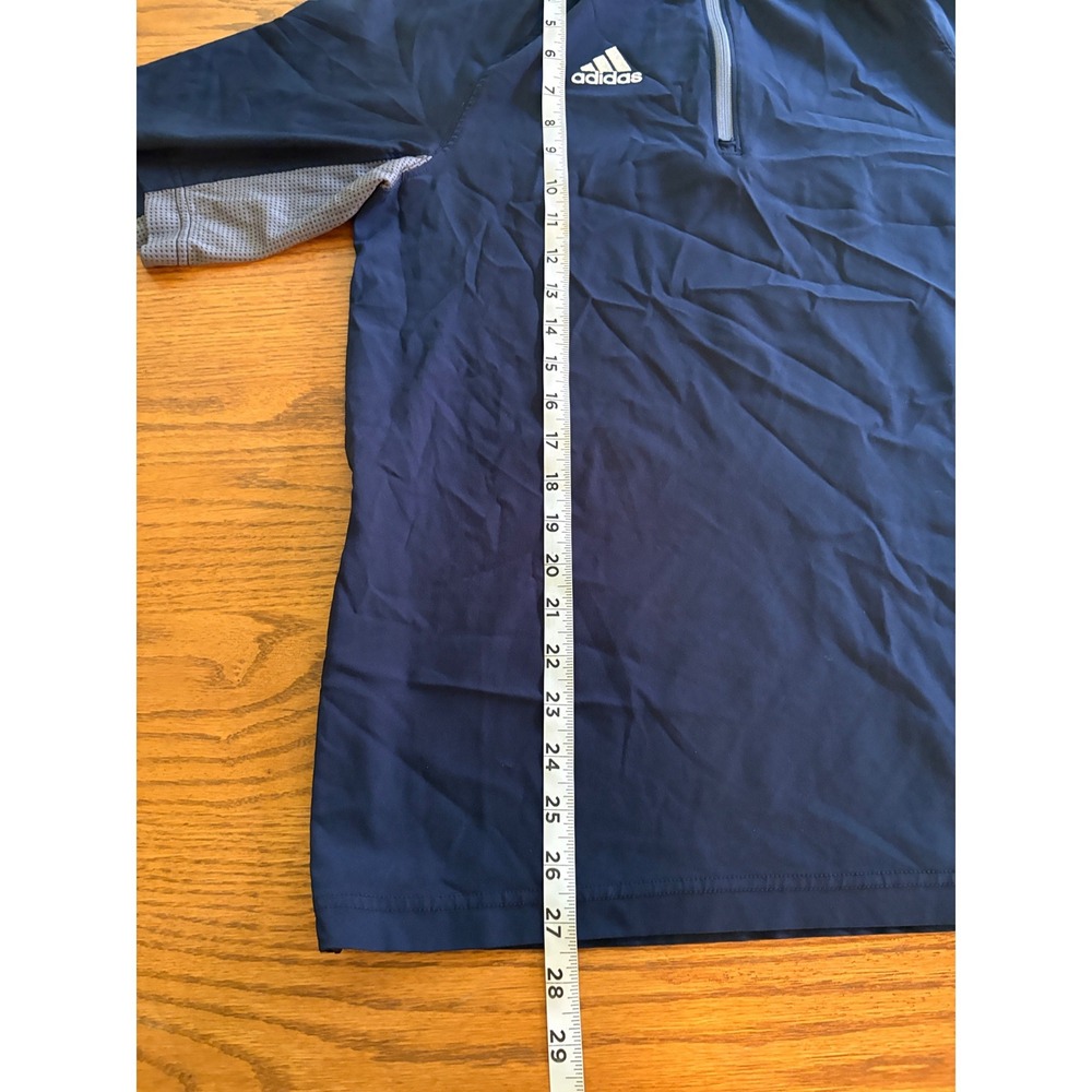 Adidas Climalite Mens Small Navy Blue Quarter Zip Short Sleeve Training Top - Picture 8 of 9